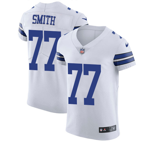 Nike Cowboys #77 Tyron Smith White Men's Stitched NFL Vapor Untouchable Elite Jersey - Click Image to Close